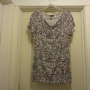 REALATIVITY BOHO MULTICOLORS ANIMAL SPOTS KNIT BLOUSE 1 X